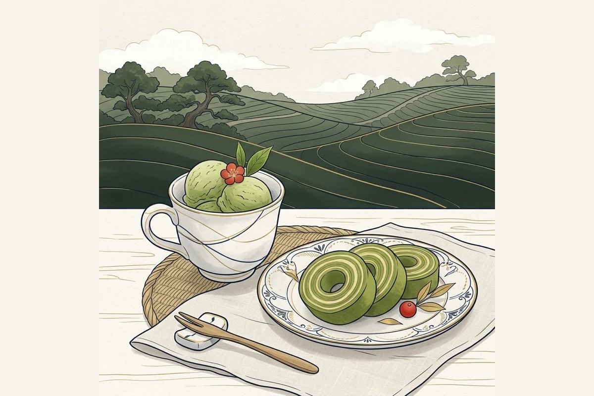 東海 × 抹茶菓子（イメージ）